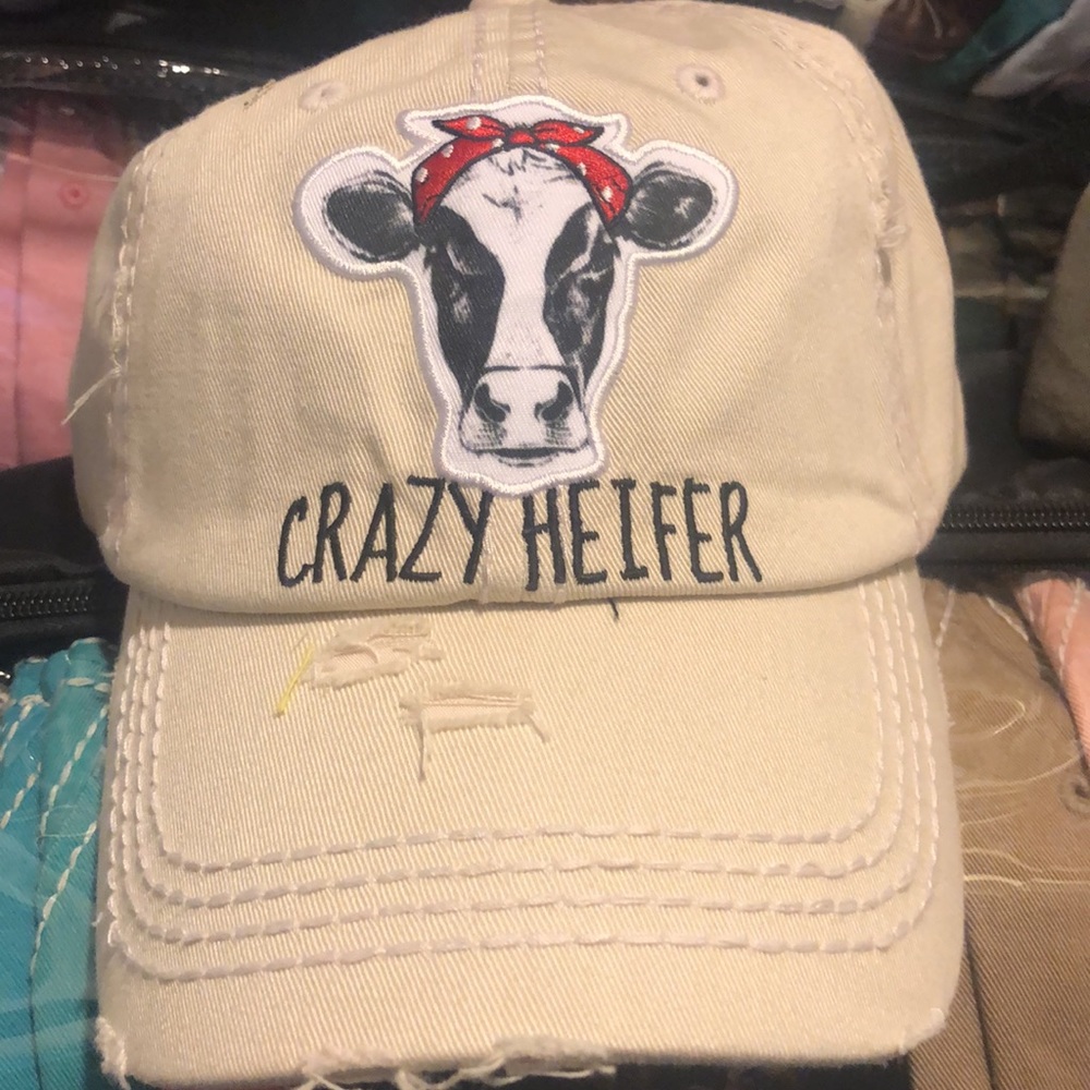 CRAZY HEIFER Distressed Vintage Ballcap - Picture 6 of 10